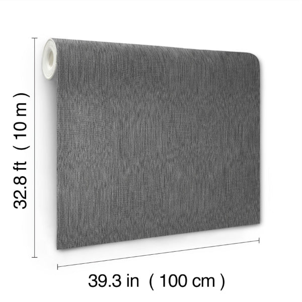 Linen Charcoal Wallpaper