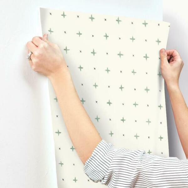 Cross Stitch Green Wallpaper