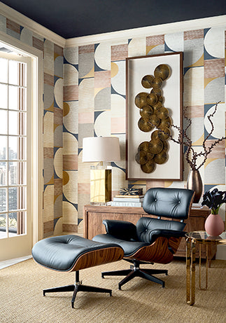 Metallic Copper and Black Saturn Wallpaper