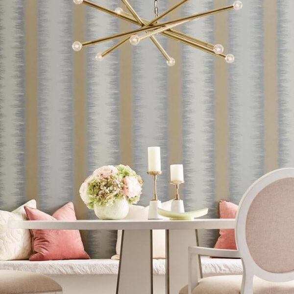 Quill Stripe Dark Grey Wallpaper