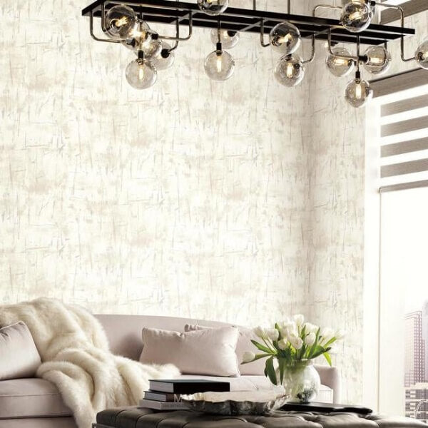 Modern Art White Wallpaper