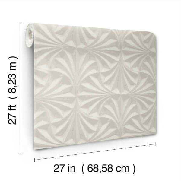 Sculpted Taupe Fans Wallpaper