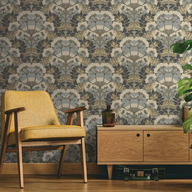 Yarrow Nouveau Wallpaper