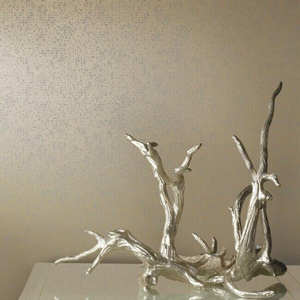 Interactive Taupe & Gold Wallpaper