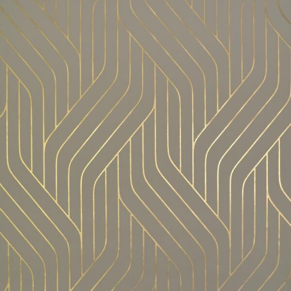 Ebb & Flow Khaki & Gold Wallpaper