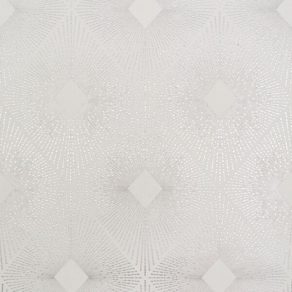 Harlowe White & Silver Wallpaper