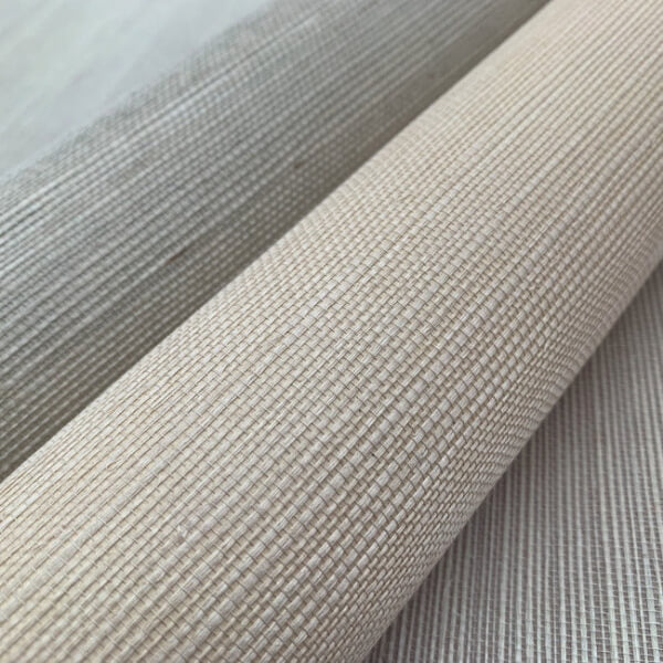 Sisal Grasscloth Grey & Taupe Wallpaper