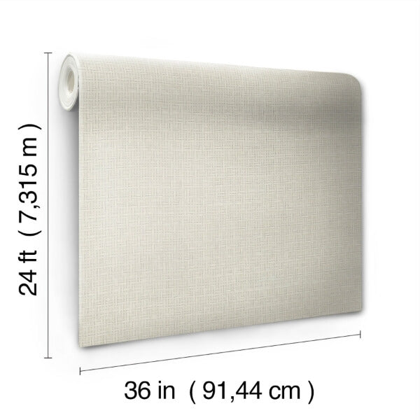 Tatami Weave Pale Grey Wallpaper