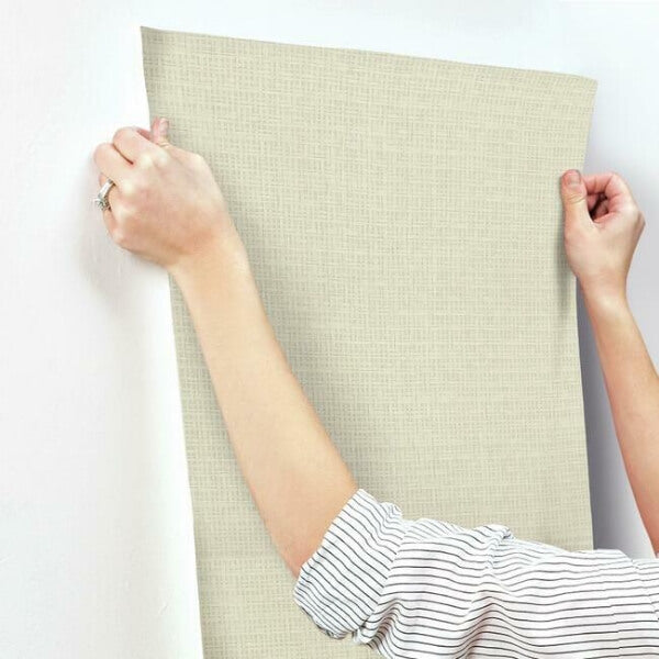 Tatami Weave Cream Wallpaper