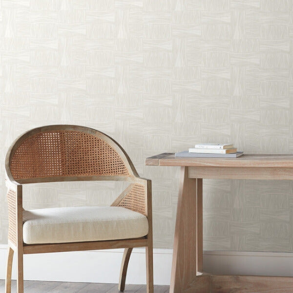 Wicker Dot Ivory Wallpaper