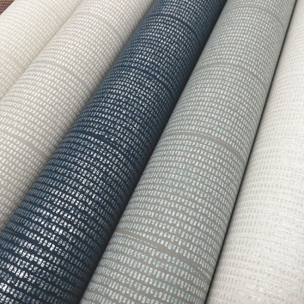 Natural Grid Mulberry Wallpaper