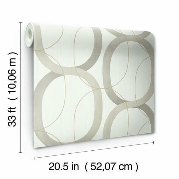 Interlock Taupe Wallpaper