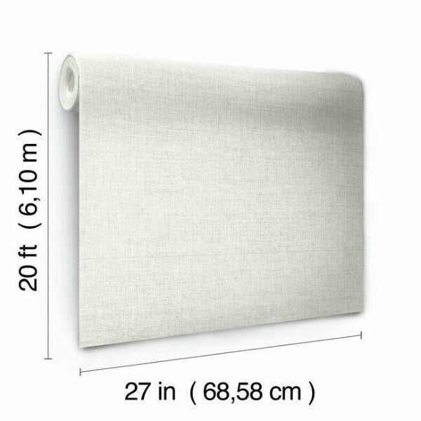 Papyrus Weave White Peel & Stick Wallpaper