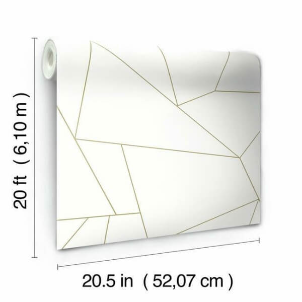 Fractured Prism Gold Metallic Peel & Stick Wallpaper