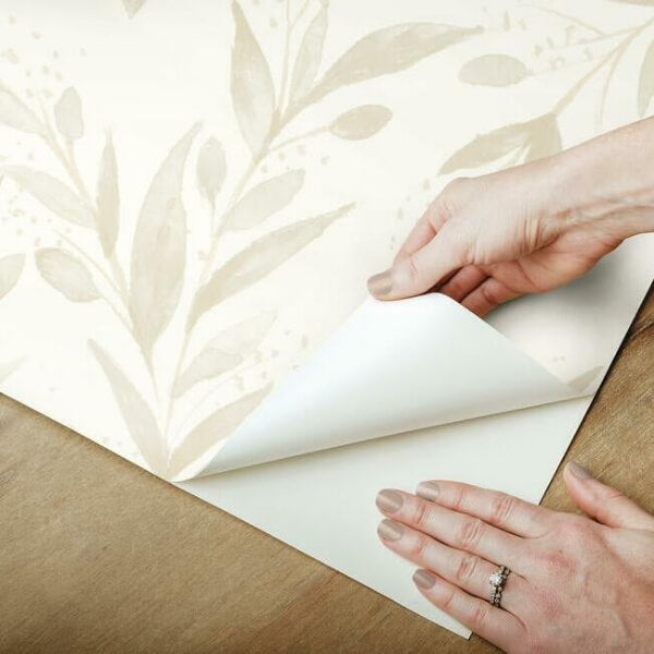Magnolia Home Olive Branch Beige Peel & Stick Wallpaper