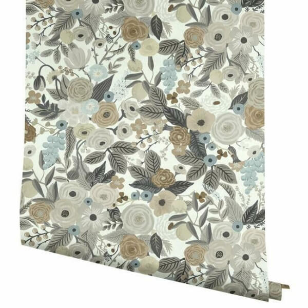 Garden Party Off White & Brown Peel & Stick Wallpaper