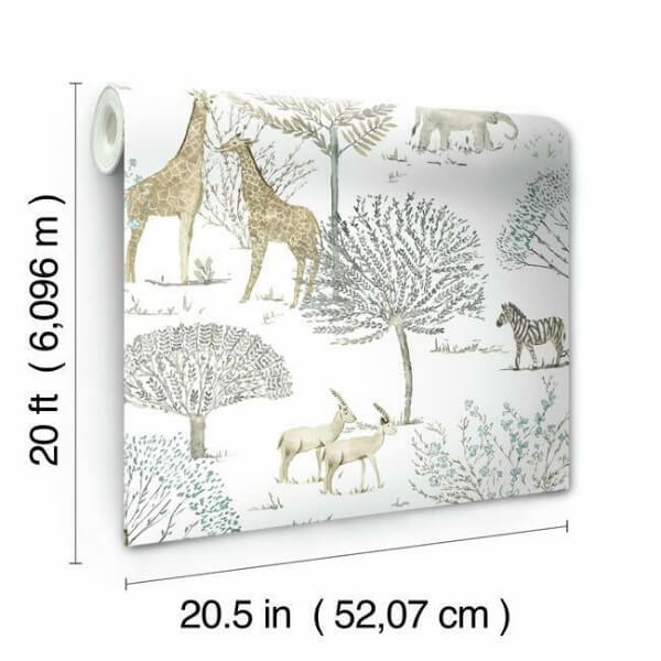 On the Savanna Neutral Peel & Stick Wallpaper