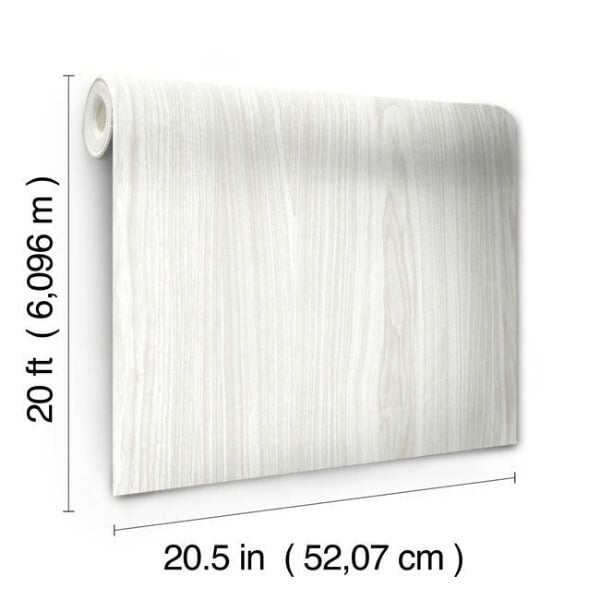 Linden White Peel & Stick Wallpaper