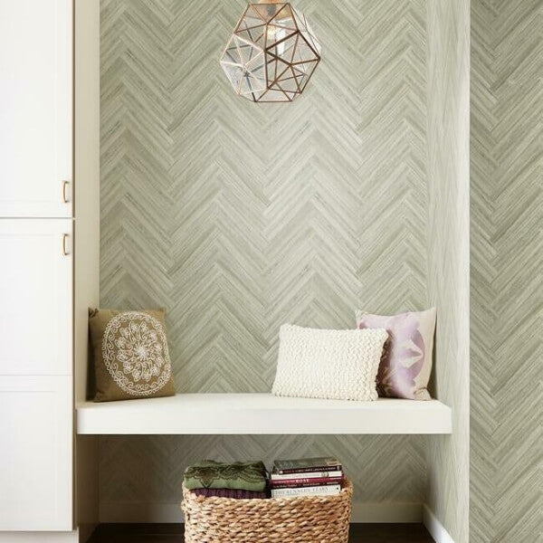 Hermosa Herringbone Brown Peel & Stick Wallpaper