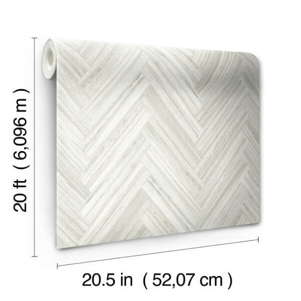 Hermosa Herringbone Beige Peel & Stick Wallpaper
