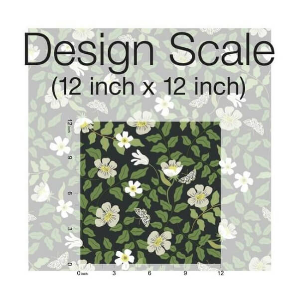 Primrose Off White & Black Peel & Stick Wallpaper