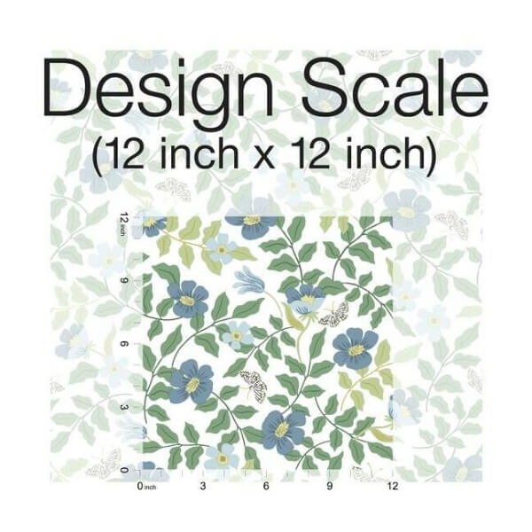 Primrose Blue & White Peel & Stick Wallpaper