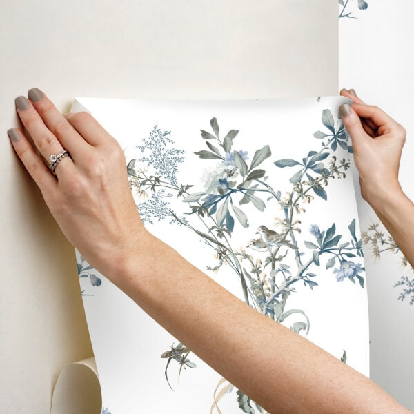 Wild Flowers Jade Peel & Stick Wallpaper