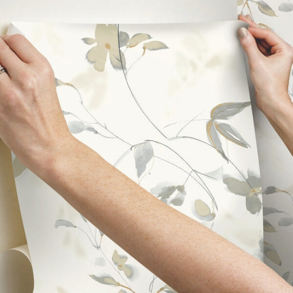 Linden Flower Soft Neutral Peel & Stick Wallpaper