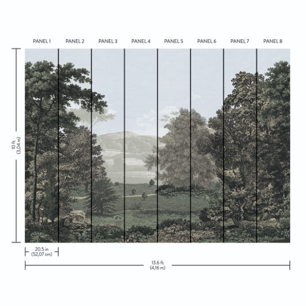 Scenic Pastures Morning Light Peel & Stick Mural