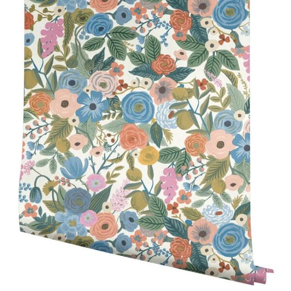 Garden Party Cobalt Multi Peel & Stick Wallpaper