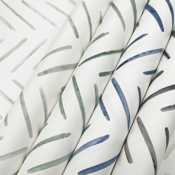 Painted Herringbone Black Peel & Stick Wallpaper