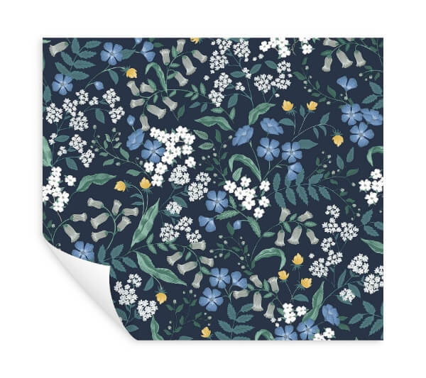 Sweetbrier Navy Peel & Stick Wallpaper