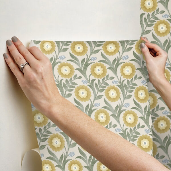 Lillian Sage Floral Vine Peel & Stick Wallpaper