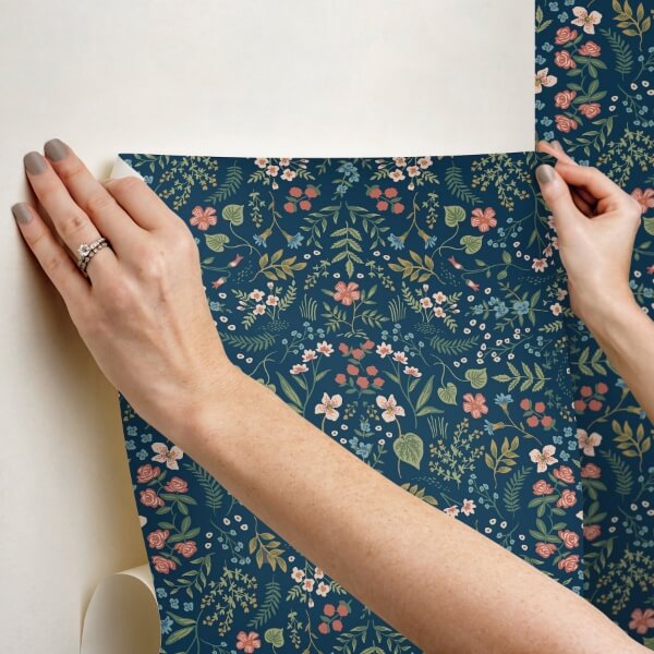 Wildwood Navy Peel & Stick Wallpaper