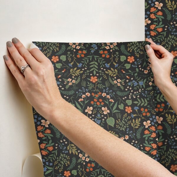 Wildwood Black Peel & Stick Wallpaper