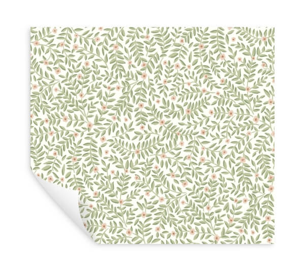 Elodie Cream Petite Floral Premium Peel + Stick Wallpaper