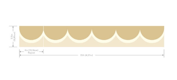 Linen Scallop Wallpaper Trim
