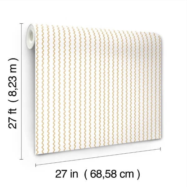 Rickrack Gold Wallpaper