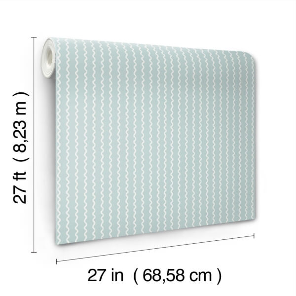 Rickrack Light Blue Wallpaper