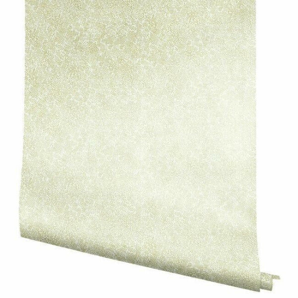 Champagne Dots Gold & White Wallpaper