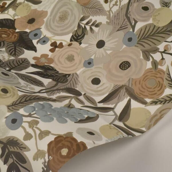 Garden Party Brown & Beige Wallpaper