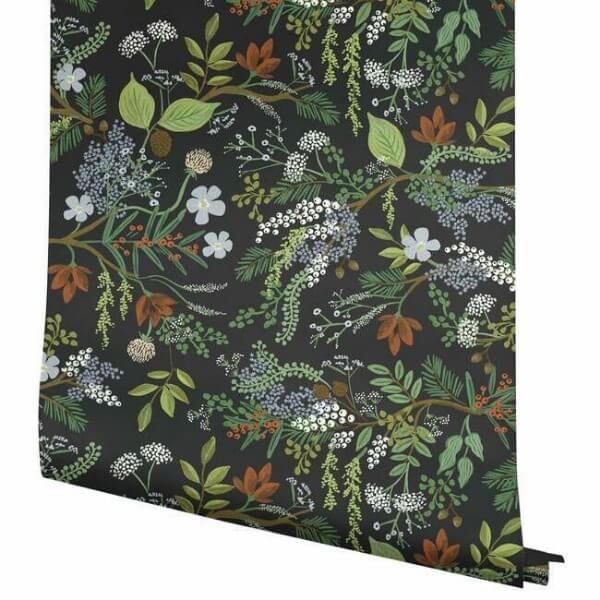 Juniper Forest Black Wallpaper