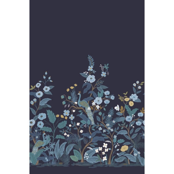 Peacock Navy Wall Mural