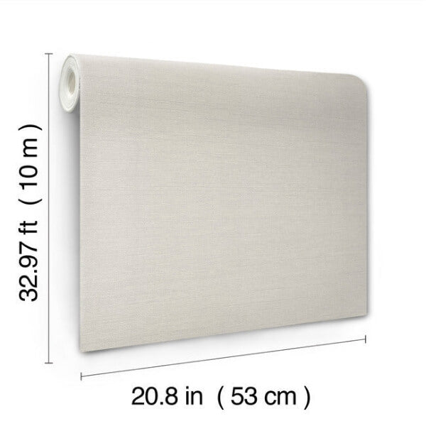 Shimmering Linen Ivory Wallpaper