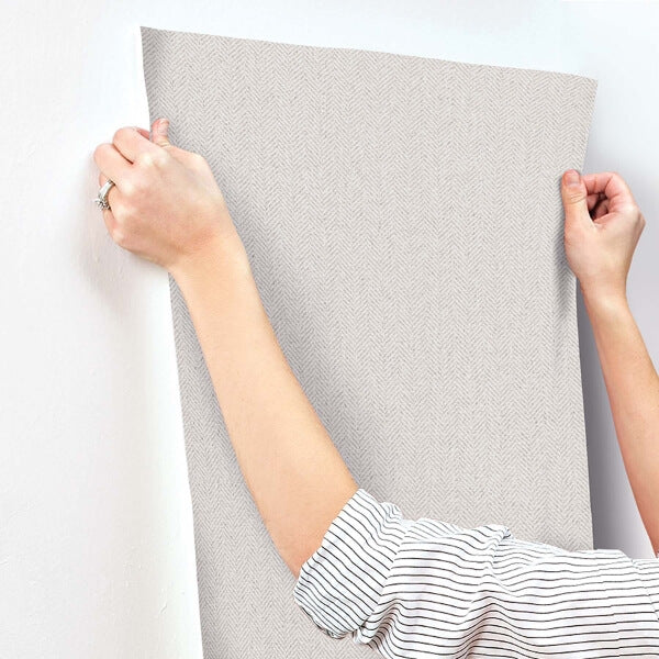 Tailored Chevron White Wallpaper