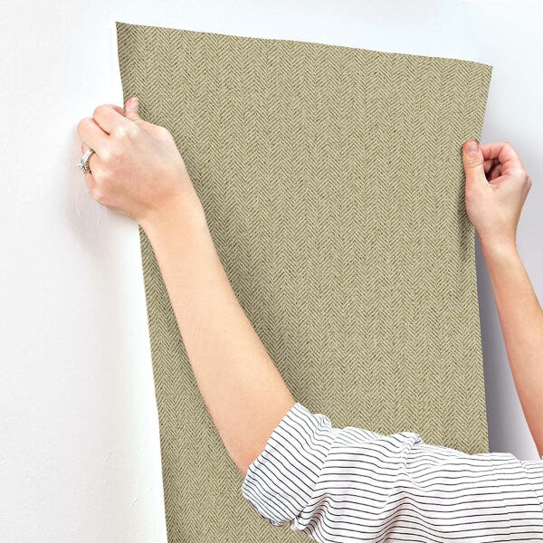 Tailored Chevron Green Wallpaper