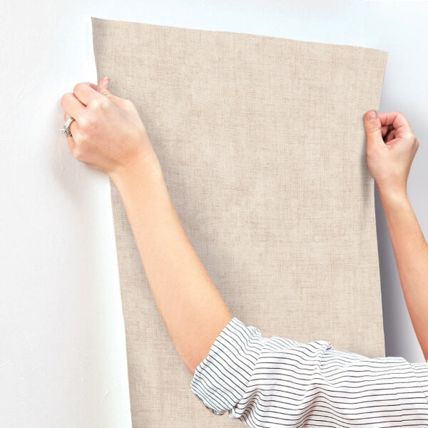 Alma Plaster Faux Weave Wallpaper