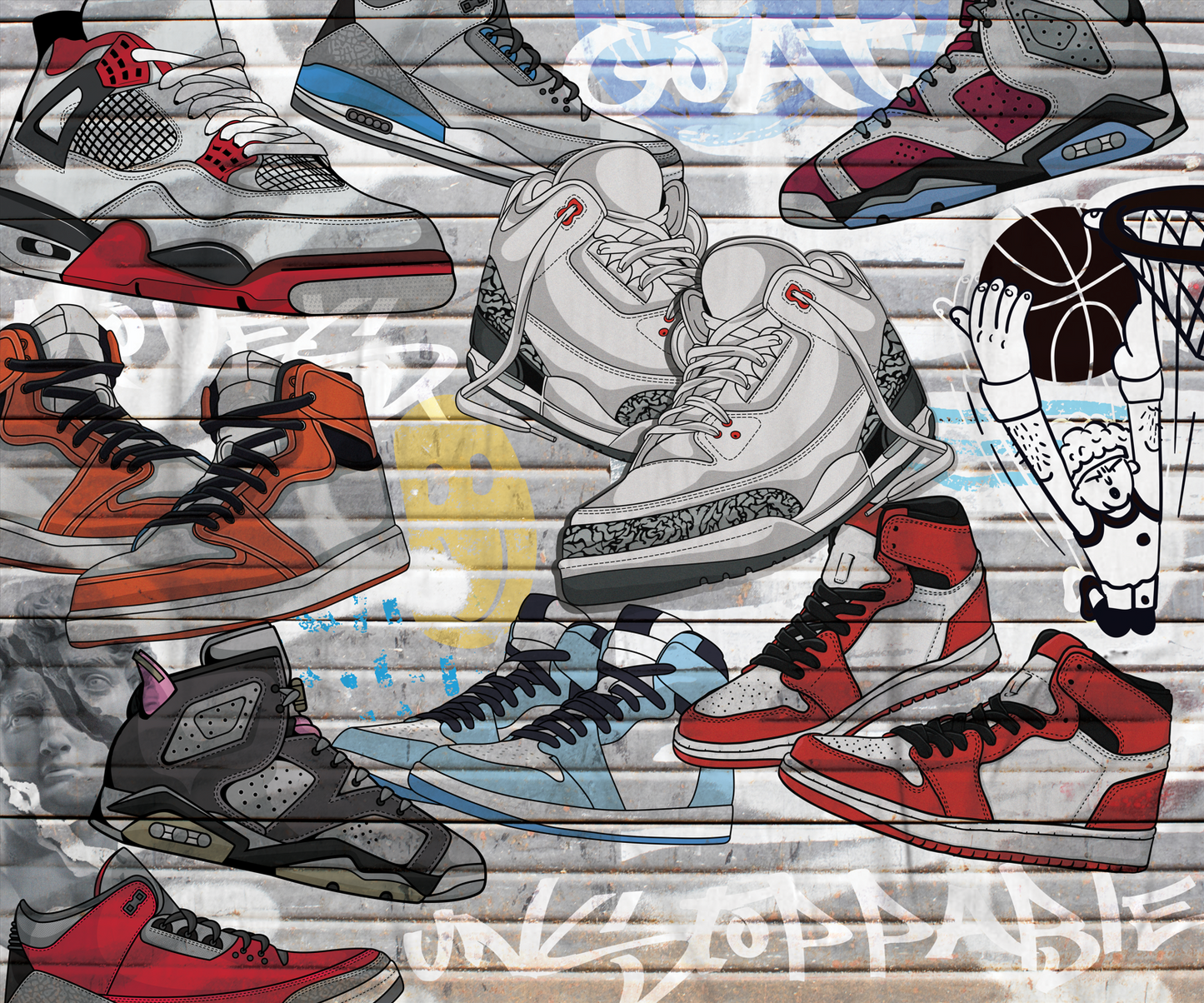 On the Ground Sneakers Mural
