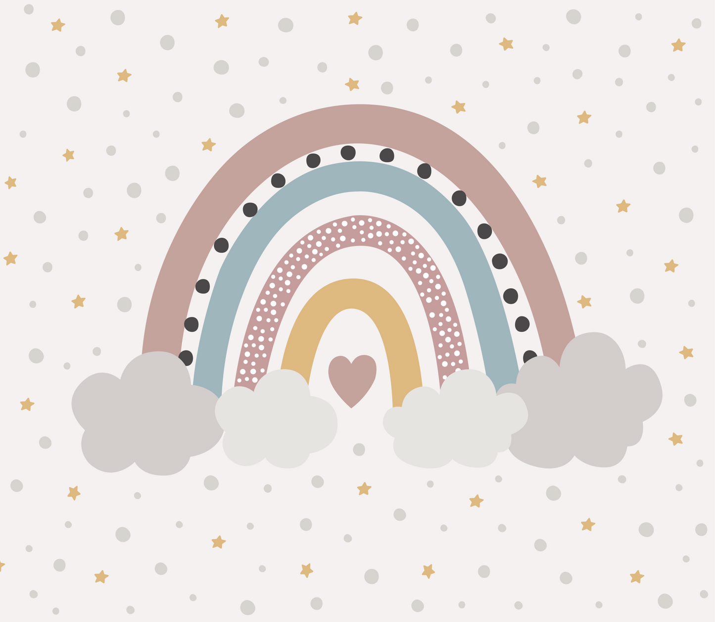 Sweet Pastel Rainbow Mural