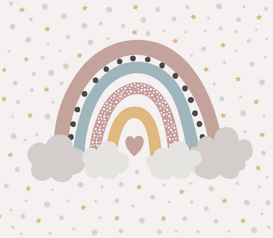 Sweet Pastel Rainbow Mural